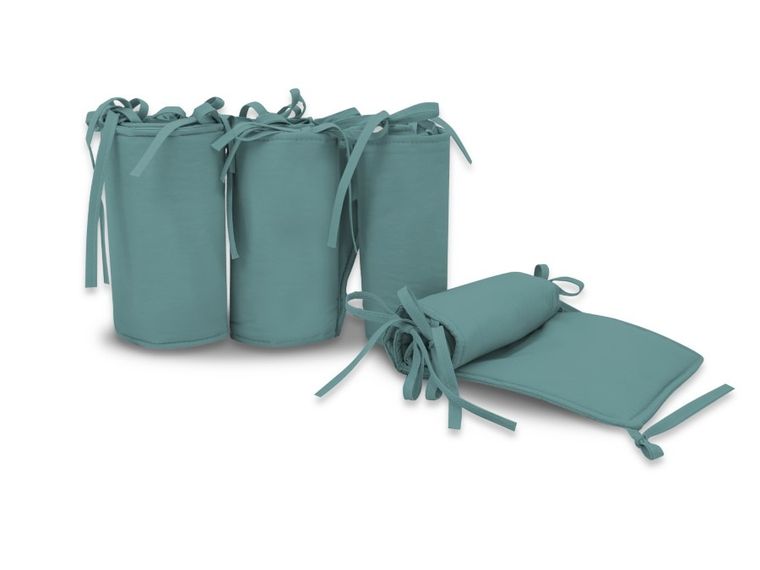 MimiNu, Royal, ochraniacz na barierki do łóżeczka, ciemna mięta, 70-20 cm