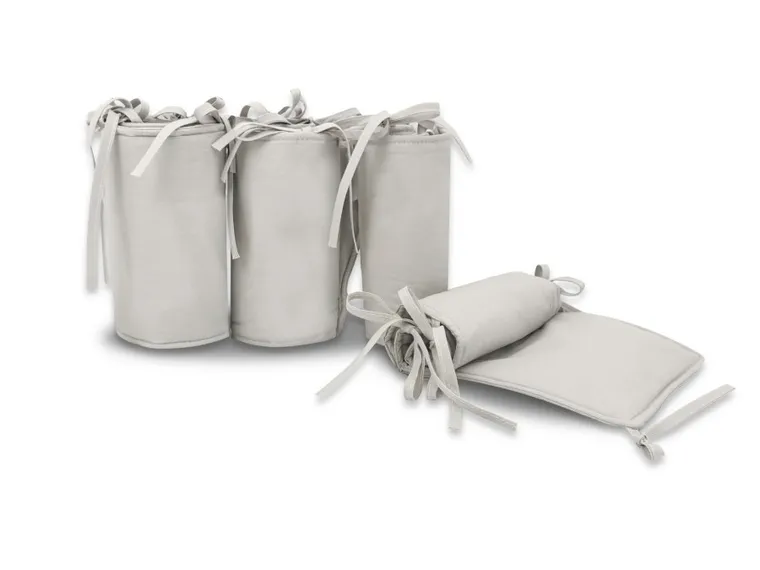 MimiNu, Royal, ochraniacz na barierki do łóżeczka, szary, 140-20 cm