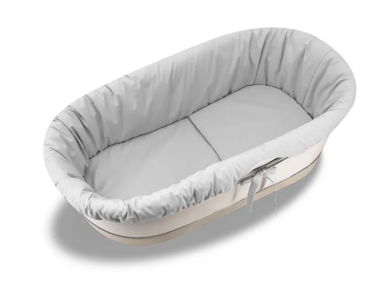 MimiNu, Royal, zestaw: uniwersalny ochraniacz do gondoli/kosza Mojżesza, materac 35-75 cm, poduszka 33-32 cm, szary