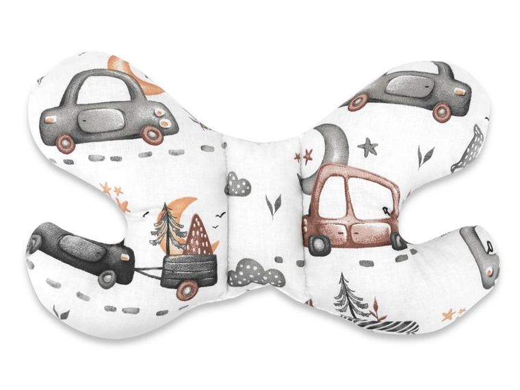 MimiNu, Samochodziki Szare, poduszka antywstrząsowa, motylek