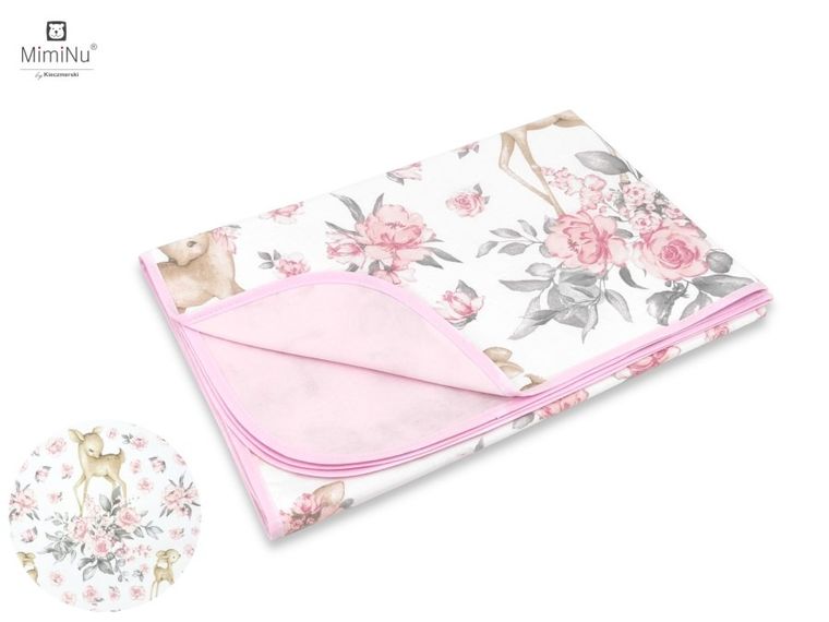 MimiNu, Słodka Sarenka, kocyk, róż 75-100 cm