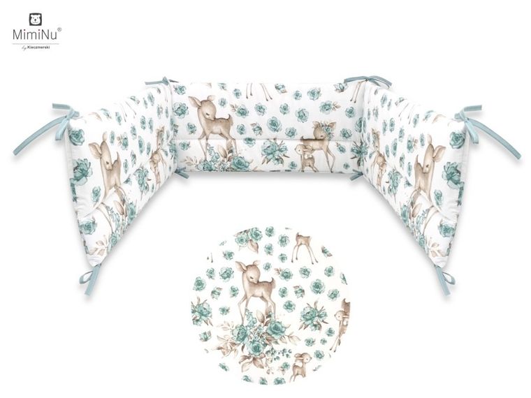 MimiNu, Słodka Sarenka, ochraniacz mocowany na troczki, mięta, 180-30 cm