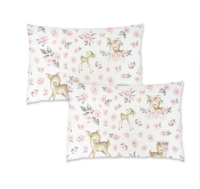 MimiNu, Słodka Sarenka, poszewka na poduszkę, róż, 40-60 cm, 2 szt.