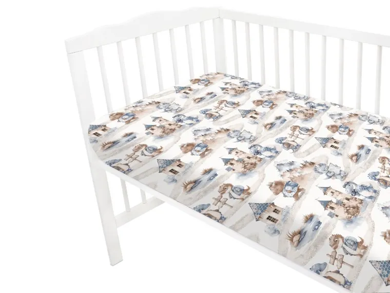 MimiNu, Smok Turysta, prześcieradło do łóżeczka, 60-120 cm