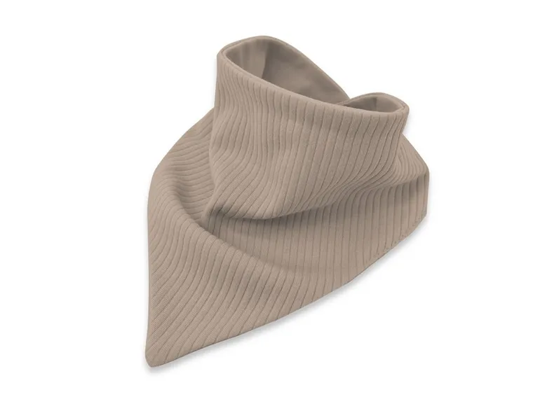 MimiNu, Soft, apaszka, prążek + gładki, mokka, 45-25 cm