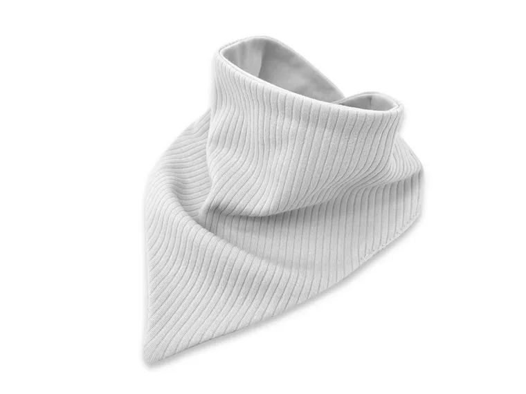 MimiNu, Soft, apaszka, prążek + gładki, szary, 45-25 cm