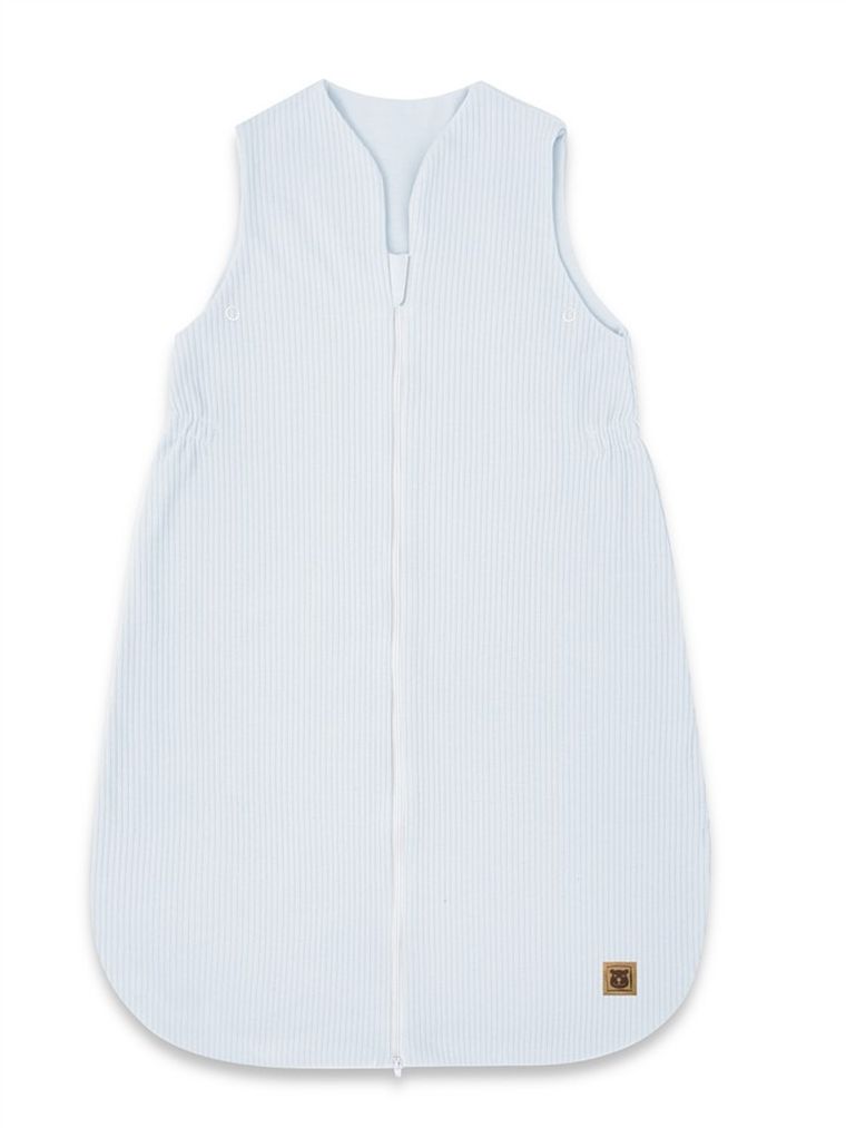MimiNu, Soft, Avi, śpiworek do spania na suwak, prążek, baby blue, TOG 0.5-1, 3-12m