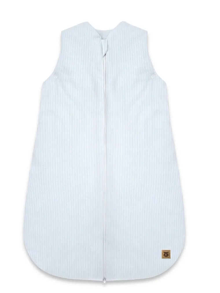 MimiNu, Soft, Avi, śpiworek do spania na suwak, prążek, baby blue, TOG 2-2.5, 3-12m