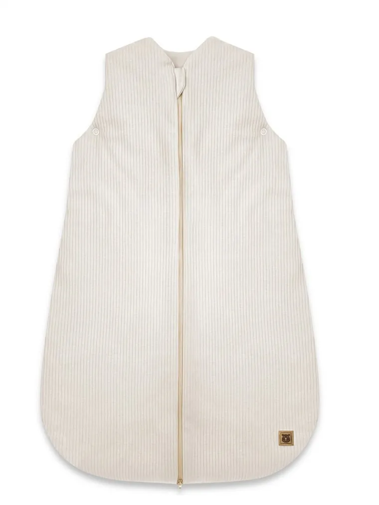 MimiNu, Soft, Avi, śpiworek do spania na suwak, prążek, beż, TOG 2-2.5, 3-12m