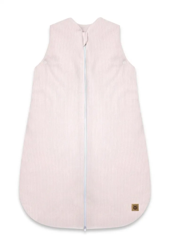 MimiNu, Soft, Avi, śpiworek do spania na suwak, prążek, pudrowy róż, TOG 2-2.5, 3-12m