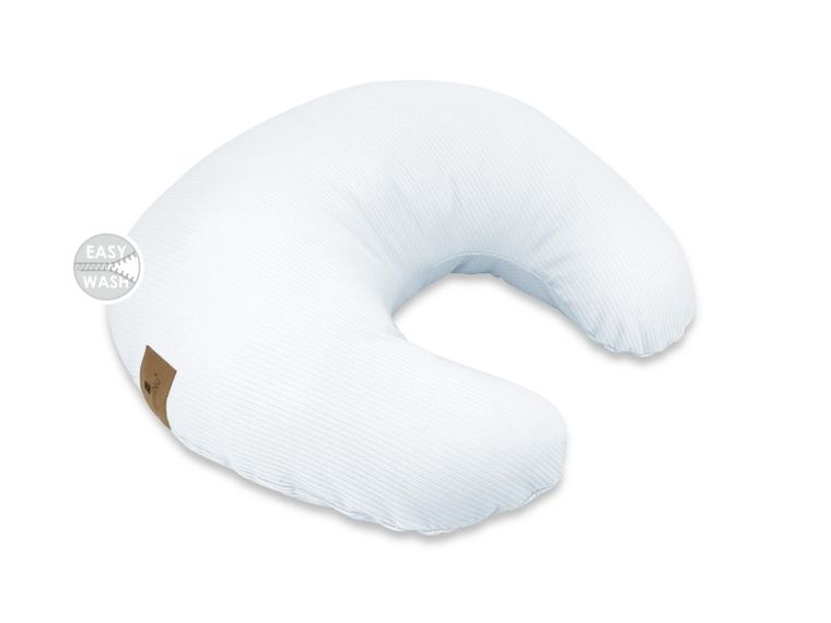 MimiNu, Soft, fasolka, poduszka do karmienia, na suwak, baby blue