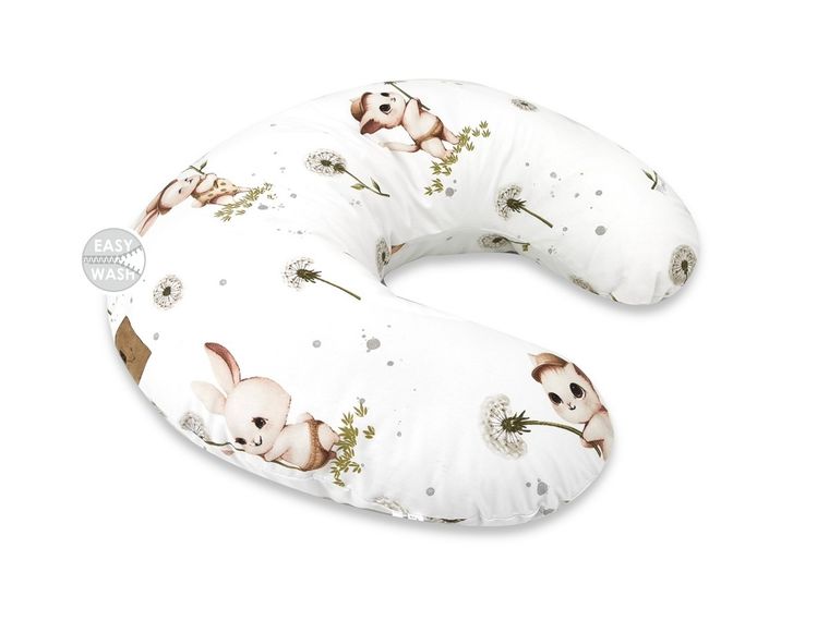 MimiNu, Soft, fasolka, poduszka do karmienia na suwak, kotki