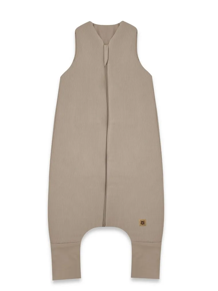 MimiNu, Soft, Flo, śpiworek całoroczny z nogawkami, prążek, mokka, TOG 2.0-2.5, rozmiar M, 2-6l