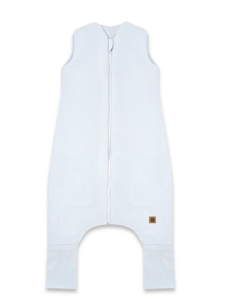 MimiNu, Soft, Flo, śpiworek do spania z nogawkami, prążek, baby blue, TOG 2-2.5, rozmiar S, 1-2.5 l