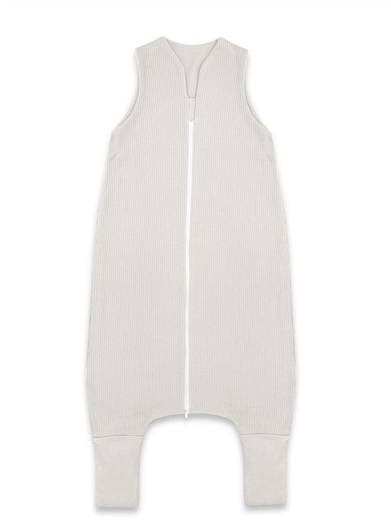 MimiNu, Soft, Flo, śpiworek do spania z nogawkami, prążek, beż, TOG 0.5-1, rozmiar M, 2-6 l