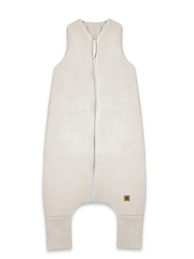 MimiNu, Soft, Flo, śpiworek do spania z nogawkami, prążek, beż, TOG 2-2.5, rozmiar M, 2-6 l