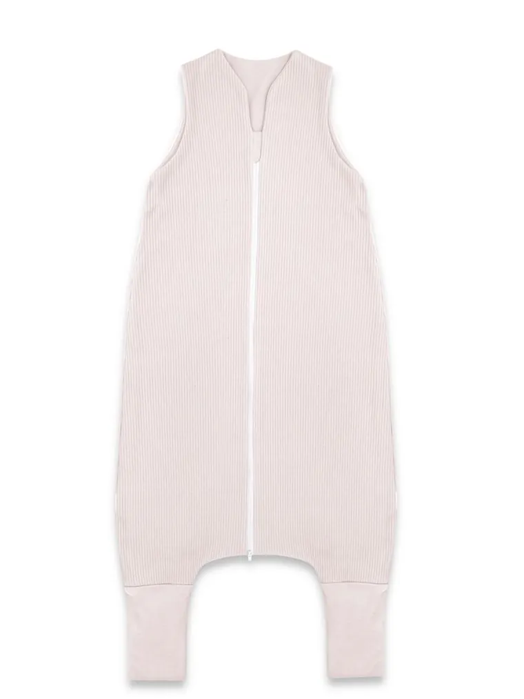 MimiNu, Soft, Flo, śpiworek do spania z nogawkami, prążek, pudrowy róż, TOG 0.5-1, rozmiar M, 2-6 l