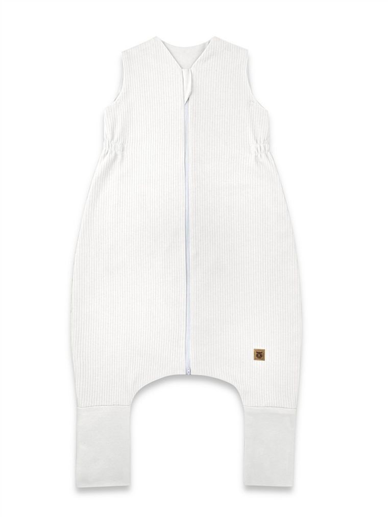 MimiNu, Soft, Flo, śpiworek do spania z nogawkami, prążek, śmietanka, TOG 0.5-1, rozmiar S, 1-2.5 l