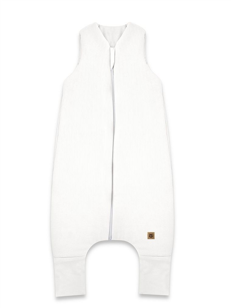 MimiNu, Soft, Flo, śpiworek do spania z nogawkami, prążek, śmietanka, TOG 2-2.5, rozmiar M, 2-6 l