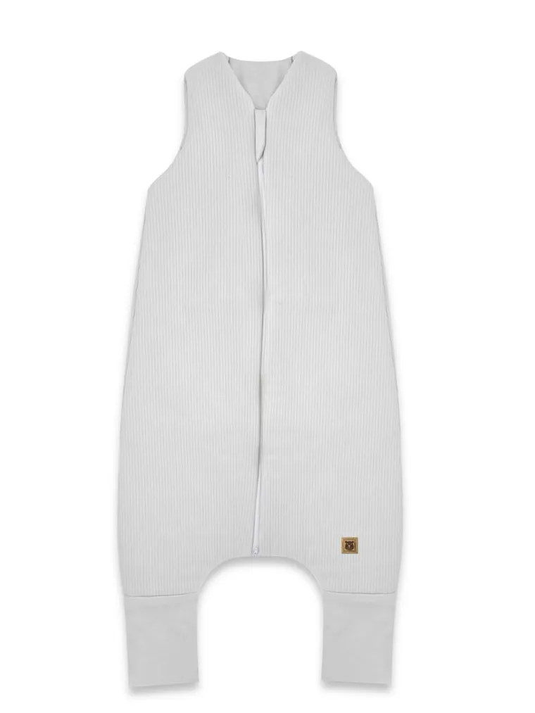 MimiNu, Soft, Flo, śpiworek do spania z nogawkami, prążek, szary, TOG 2-2.5, rozmiar M, 2-6 l