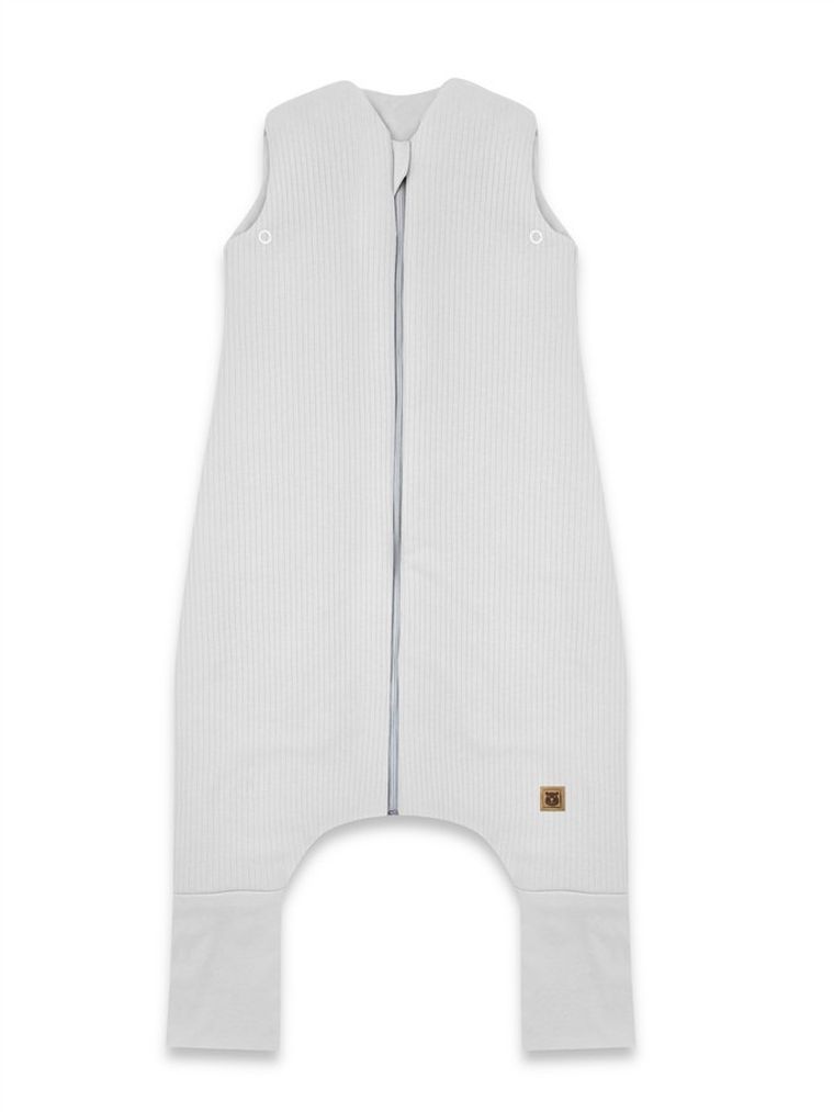 MimiNu, Soft, Flo, śpiworek do spania z nogawkami, prążek, szary, TOG 2-2.5, rozmiar S, 1-2.5 l