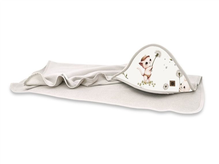 MimiNu, Soft, okrycie kąpielowe, kotki, 100-100 cm