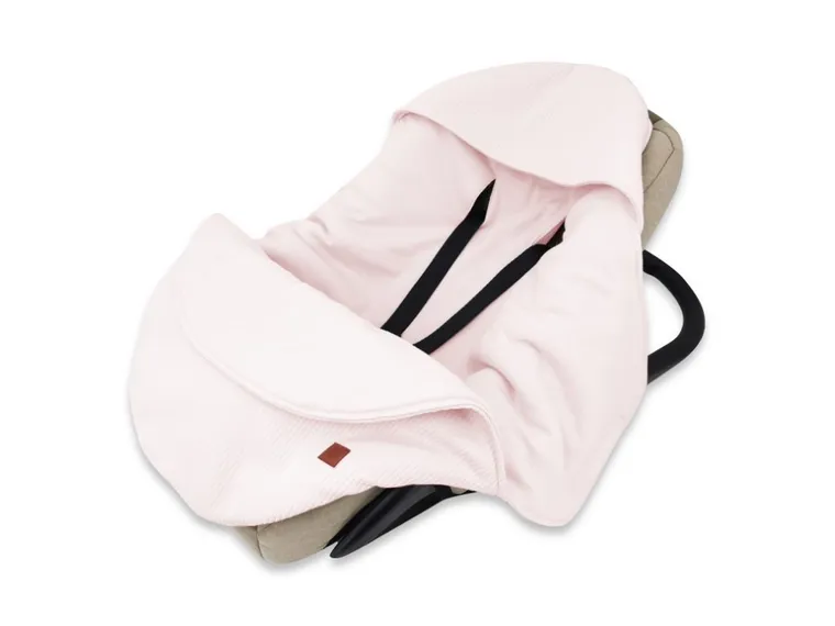 MimiNu, Soft, otulacz kubełkowy, śpiworek do fotelika samochodowego, pudrowy róż, TOG 2-2.5, 0-6 m