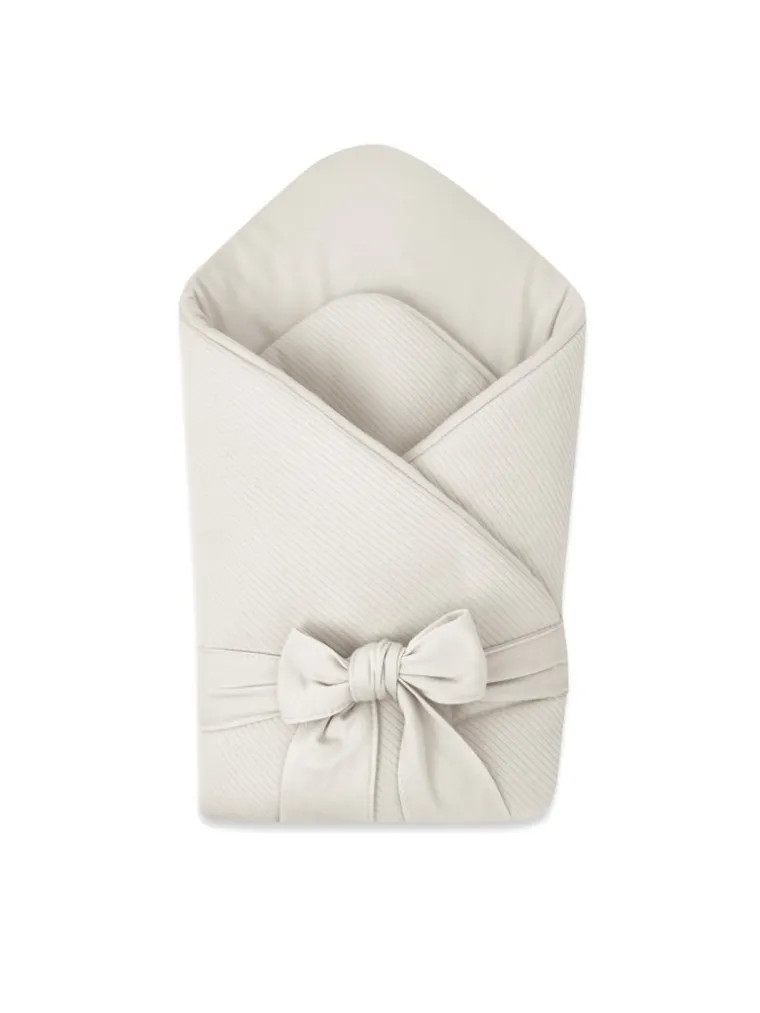 MimiNu, Soft, rożek niemowlęcy, wiązany, beż, 0-3 m