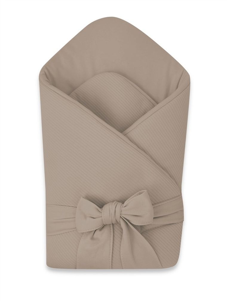 MimiNu, Soft, rożek niemowlęcy, wiązany, mokka, 0-3m