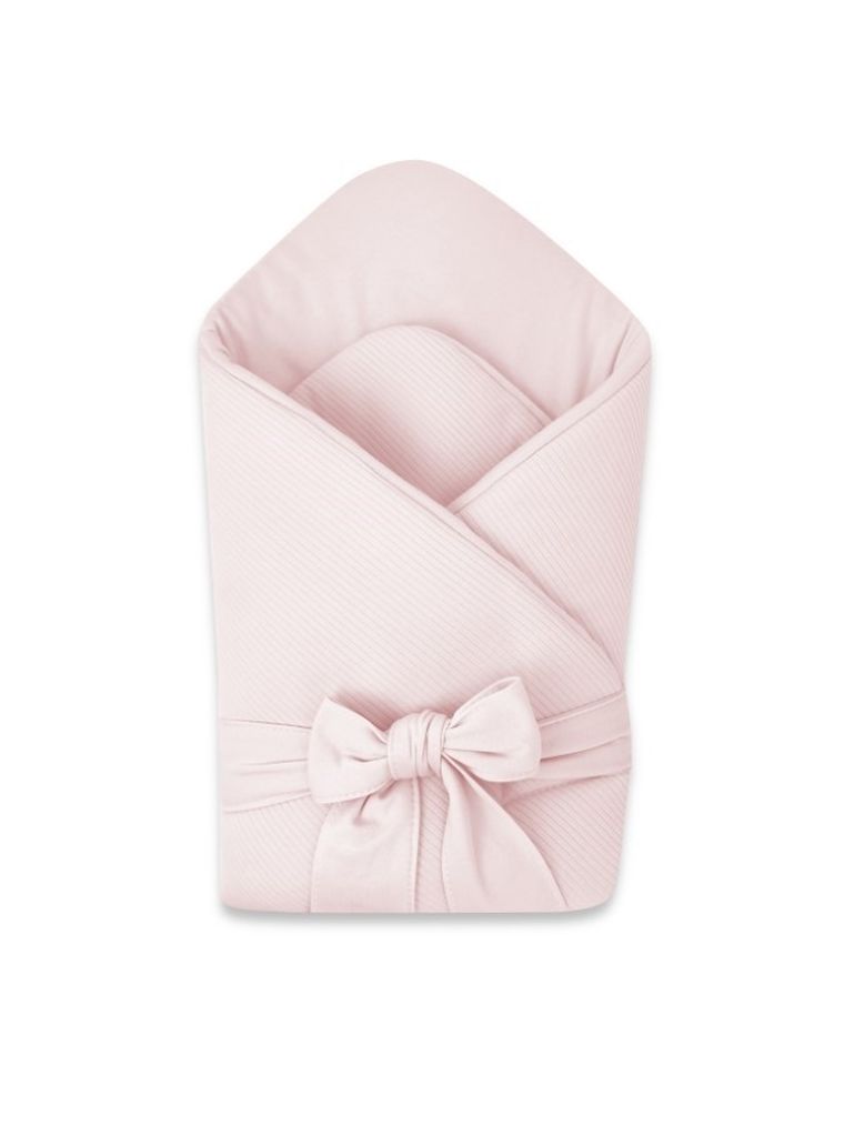 MimiNu, Soft, rożek niemowlęcy, wiązany, pudrowy róż, 0-3 m