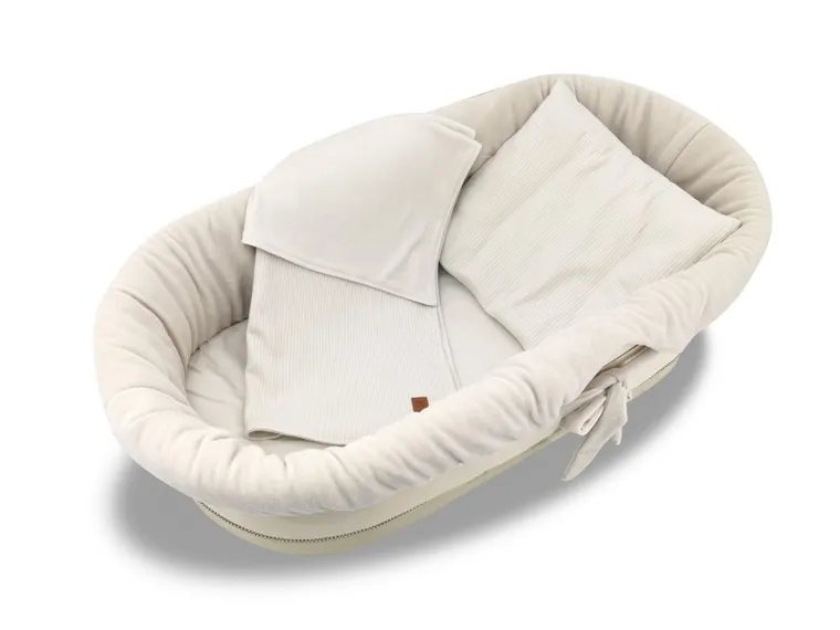 MimiNu, Soft, zestaw do gondoli/kosza Mojżesza, beż, 0-6 m