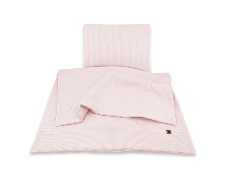 MimiNu, Soft, zestaw: pościel z wypełnieniem, TOG 1.75, pudrowy róż, 75-100 cm