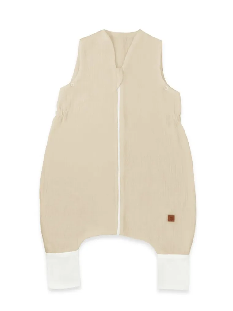 MimiNu, śpiworek z nogawkami, muślin, ciepły beż, letni, TOG 0.5, rozmiar S, 1-2.5 l