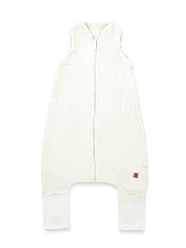 MimiNu, śpiworek z nogawkami, muślin, letni, śmietanka, TOG 0.5, rozmiar M, 2-6 l