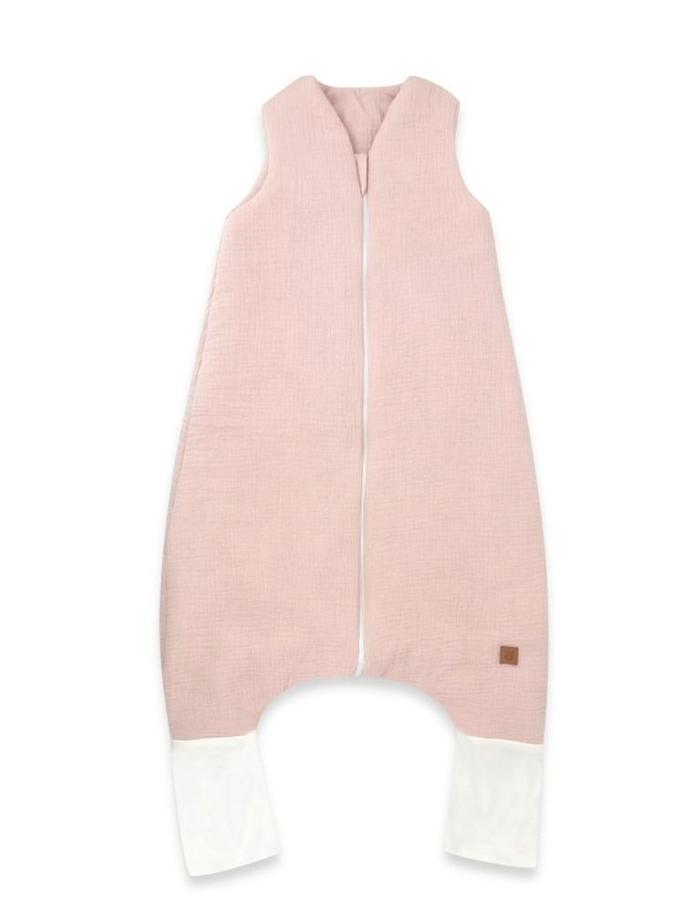 MimiNu, śpiworek z nogawkami, muślin, pudrowy róż, całoroczny, TOG 2-2.5, rozmiar M, 2-6 l