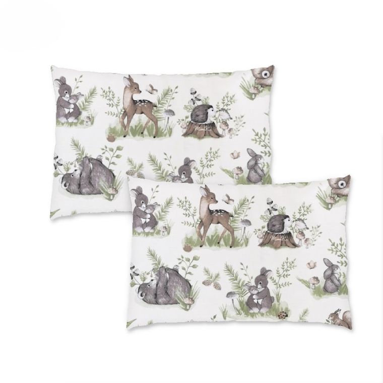 MimiNu, Spokojny Las, poszewka na poduszkę, natural, 40-60 cm, 2 szt.
