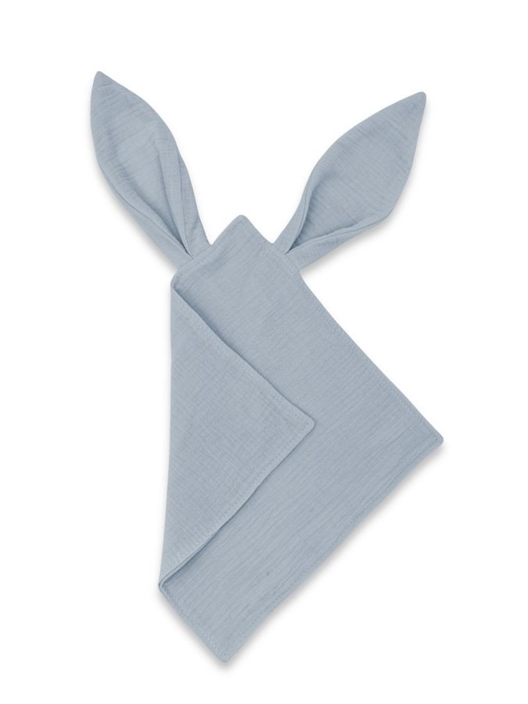 MimiNu, szmatka sensoryczna muślinowa, jeans, 30-30 cm