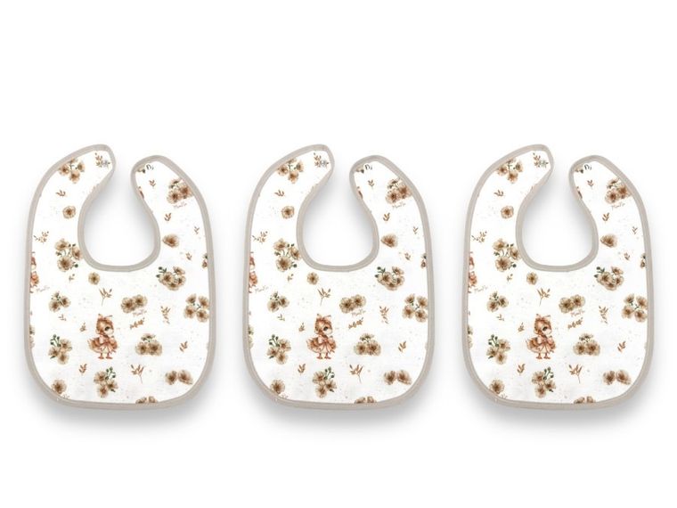 MimiNu, Trio, Kaczuszki, śliniak, beż, 3 szt.