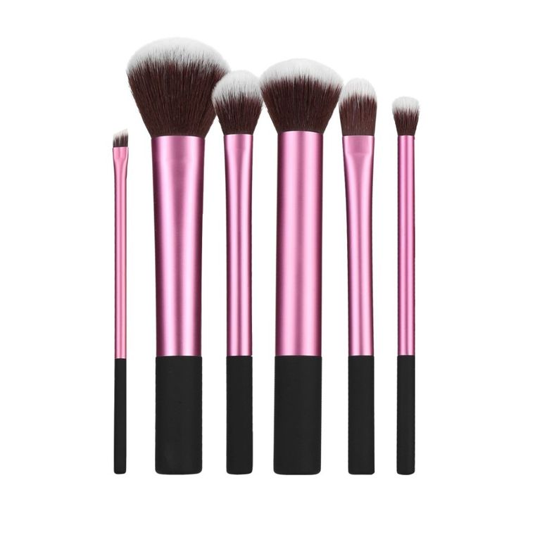 Mimo, pędzle do makijażu, różowy, 6 szt.