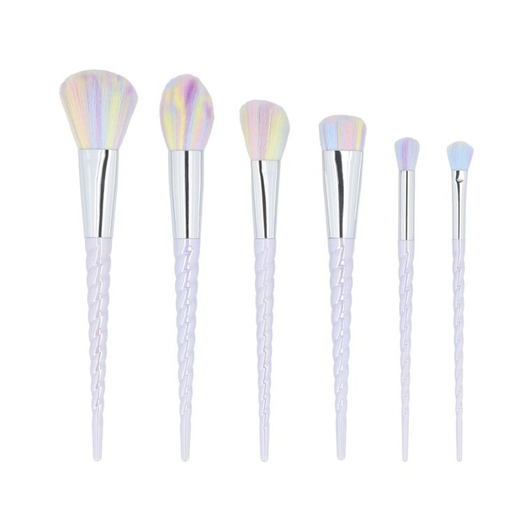 Mimo, pędzle do makijażu, unicorn, pastel, 6 szt.