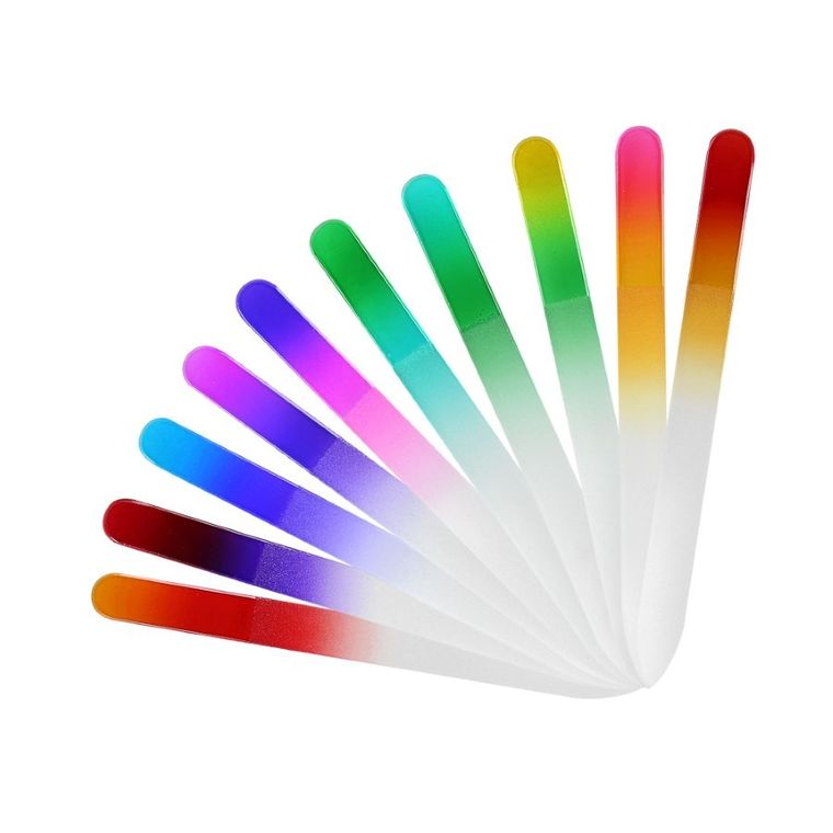 Mimo, szklany pilnik do paznokci, tęczowy