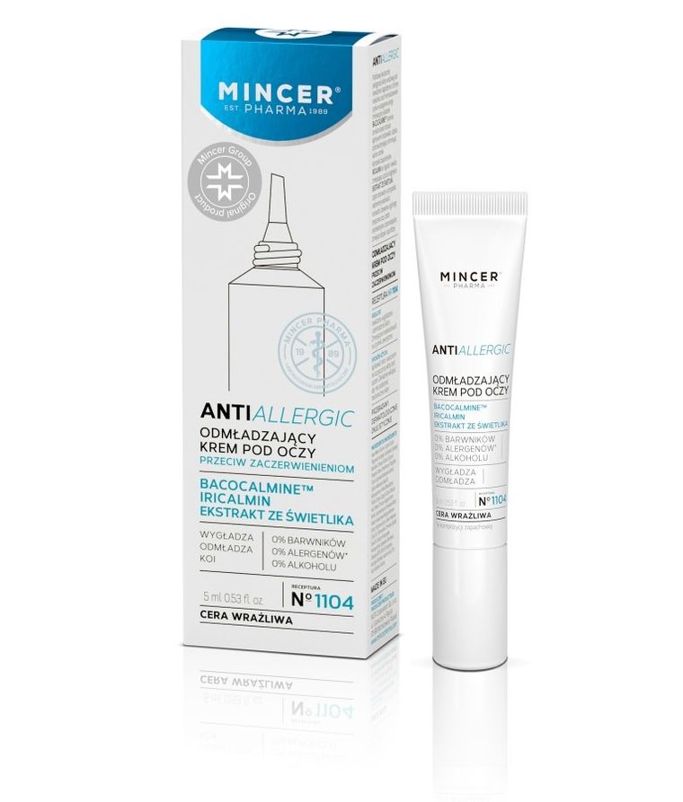 Mincer Pharma, AntiAllergic nr 1104, odmładzający krem pod oczy, 15 ml