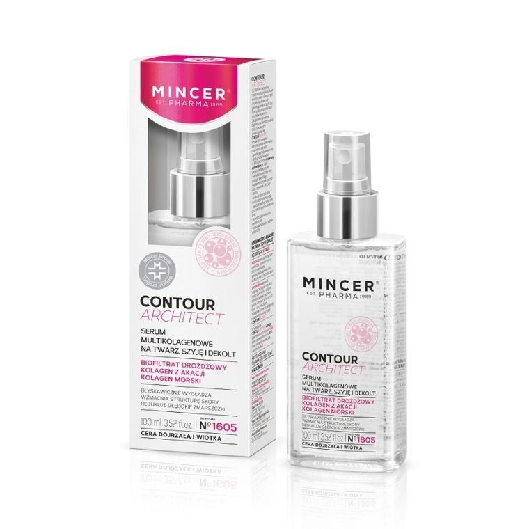 Mincer Pharma, ContourArchitect nr 1605, serum multikolagenowe na twarz, szyję i dekolt, 100 ml