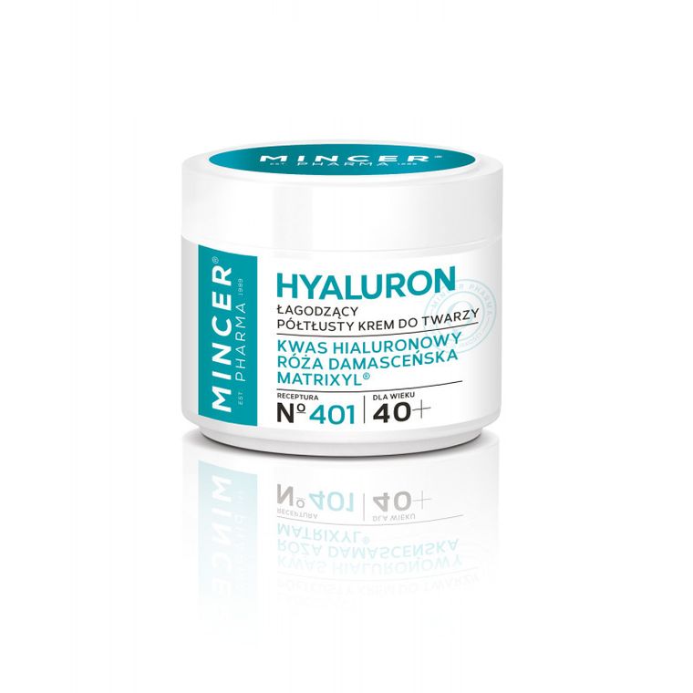 Mincer Pharma, Hyaluron, krem łagodzący 40+ nr 401, 50 ml