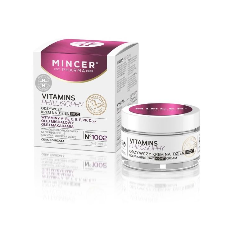 Mincer Pharma, Vitamins Philosophy nr 1002, odżywczy krem na dzień i na noc, 50 ml