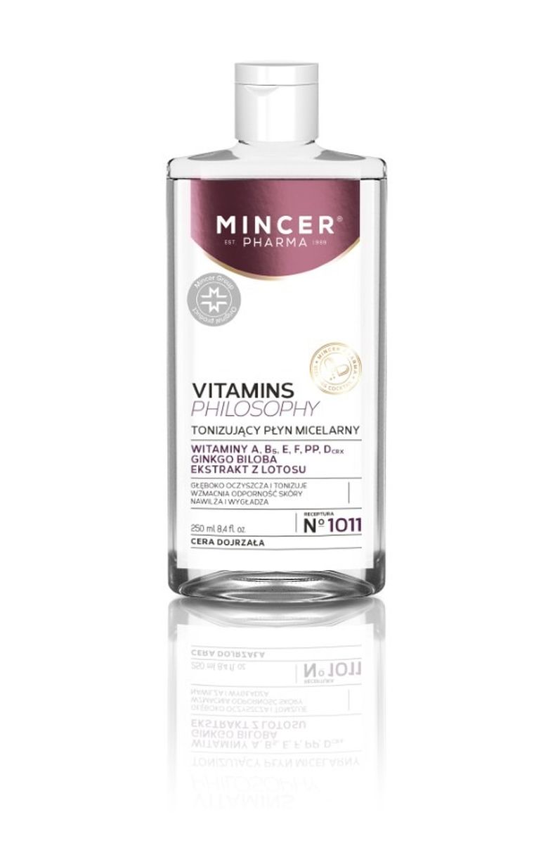 Mincer Pharma, Vitamins Philosophy nr 1011, tonizujący płyn micelarny, 250 ml