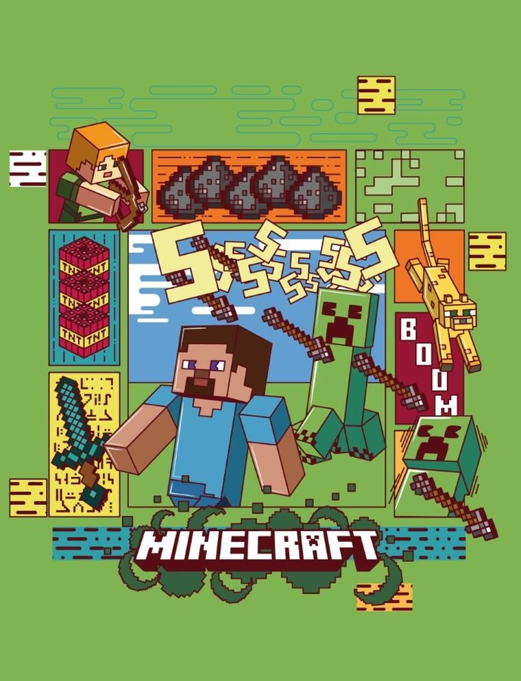 Minecraft, koc, 130-170 cm