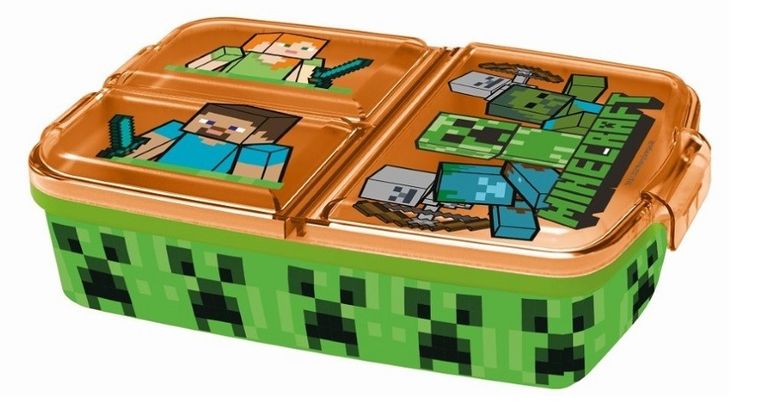 Minecraft, lunchbox, trzyczęściowy