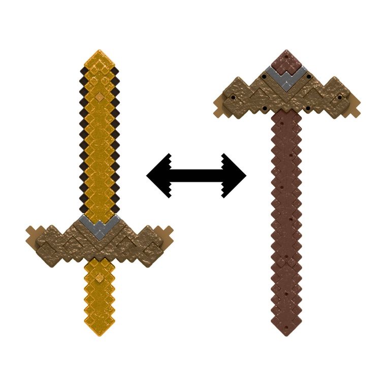 Minecraft, Miecz/Kilof 2 w 1, akcesorium z transformacją
