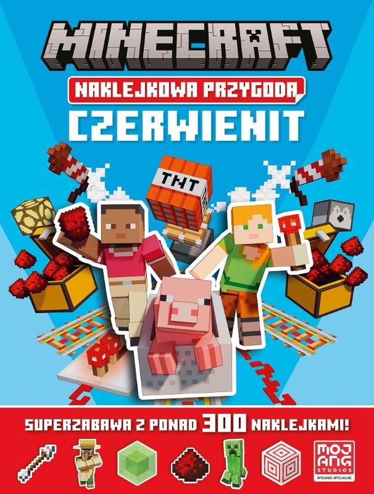 Minecraft. Naklejkowa przygoda. Czerwienit